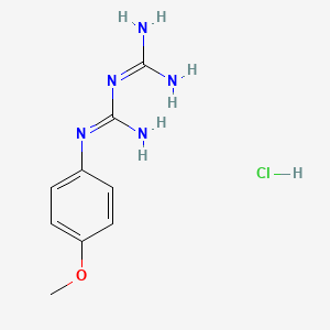 molecular formula C9H14ClN5O B1365804 1-carbamimidamido-N-(4-methoxyphenyl)methanimidamide hydrochloride CAS No. 4838-56-6