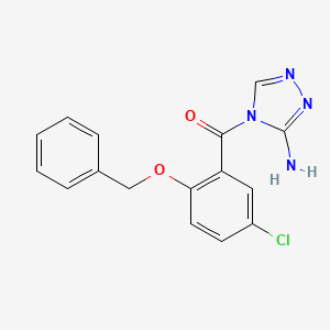 molecular formula C16H13ClN4O2 B1365810 (3-amino-4H-1,2,4-triazol-4-yl)[2-(benzyloxy)-5-chlorophenyl]methanone 
