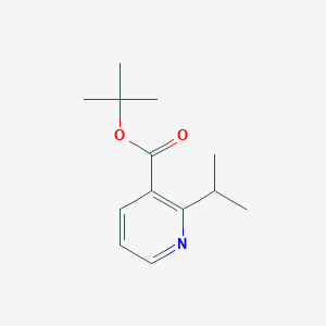 molecular formula C13H19NO2 B13658215 tert-Butyl 2-isopropylnicotinate 