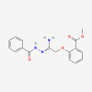 molecular formula C17H17N3O4 B1365822 Methyl 2-[2-amino-2-(2-benzoylhydrazono)ethoxy]benzenecarboxylate 