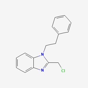 molecular formula C16H15ClN2 B1365828 1H-Benzimidazole, 2-(chloromethyl)-1-(2-phenylethyl)- CAS No. 89218-90-6