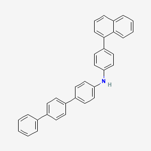 molecular formula C34H25N B13658284 N-(4-naphthalen-1-ylphenyl)-4-(4-phenylphenyl)aniline 