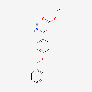 molecular formula C18H21NO3 B1365831 Ethyl 3-amino-3-[4-(benzyloxy)phenyl]propanoate 
