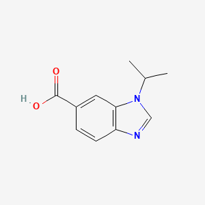 molecular formula C11H12N2O2 B13658331 1-(propan-2-yl)-1H-1,3-benzodiazole-6-carboxylic acid 