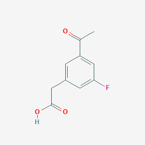 molecular formula C10H9FO3 B13658383 2-(3-Acetyl-5-fluorophenyl)acetic acid 
