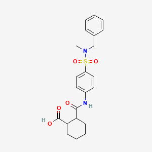 molecular formula C22H26N2O5S B1365840 2-[(4-{[Benzyl(methyl)amino]sulfonyl}anilino)carbonyl]cyclohexanecarboxylic acid 
