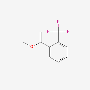 molecular formula C10H9F3O B13658440 1-(1-Methoxyvinyl)-2-(trifluoromethyl)benzene 