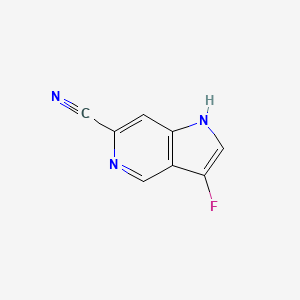 molecular formula C8H4FN3 B13658464 3-Fluoro-1H-pyrrolo[3,2-c]pyridine-6-carbonitrile 