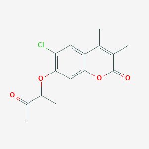 6-Chloro-3,4-dimethyl-7-(1-methyl-2-oxopropoxy)-2H-chromen-2-one