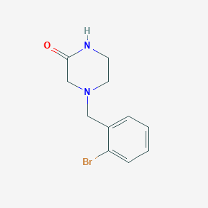 4-[(2-Bromophenyl)methyl]piperazin-2-one