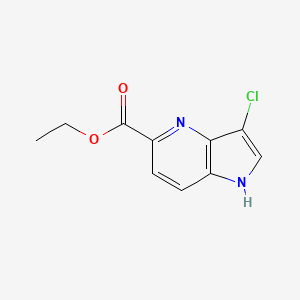 molecular formula C10H9ClN2O2 B13658783 Ethyl 3-chloro-1H-pyrrolo[3,2-b]pyridine-5-carboxylate 