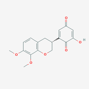 molecular formula C17H16O6 B136588 (3R)-Astragaluquinone CAS No. 158991-20-9
