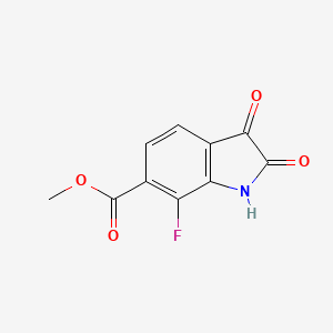 molecular formula C10H6FNO4 B13658842 Methyl 7-fluoro-2,3-dioxoindoline-6-carboxylate 