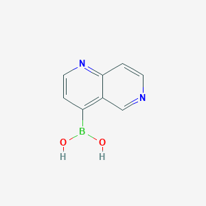 molecular formula C8H7BN2O2 B13658867 (1,6-Naphthyridin-4-yl)boronicacid 