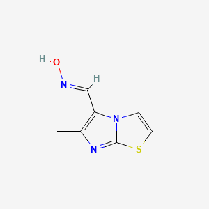 molecular formula C7H7N3OS B1365897 N-({6-methylimidazo[2,1-b][1,3]thiazol-5-yl}methylidene)hydroxylamine CAS No. 83253-29-6