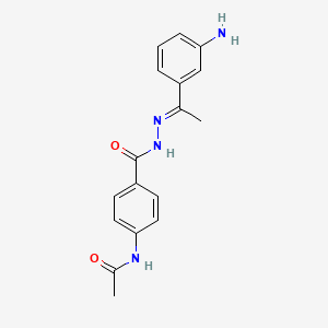 N-[4-({(2E)-2-[1-(3-aminophenyl)ethylidene]hydrazinyl}carbonyl)phenyl]acetamide