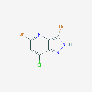molecular formula C6H2Br2ClN3 B13659048 3,5-Dibromo-7-chloro-1H-pyrazolo[4,3-b]pyridine 