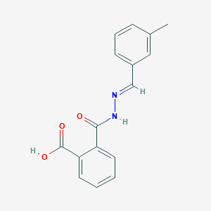 molecular formula C16H14N2O3 B1365905 2-{[(2E)-2-(3-methylbenzylidene)hydrazinyl]carbonyl}benzoic acid 