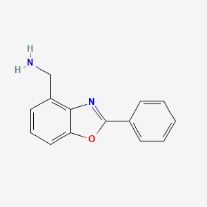 molecular formula C14H12N2O B13659174 (2-Phenylbenzo[d]oxazol-4-yl)methanamine 