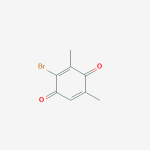 molecular formula C8H7BrO2 B13659202 2-Bromo-3,5-dimethylcyclohexa-2,5-diene-1,4-dione 
