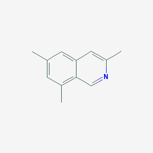 molecular formula C12H13N B13659286 3,6,8-Trimethylisoquinoline 