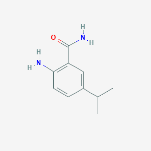 molecular formula C10H14N2O B13659303 2-Amino-5-isopropylbenzamide 