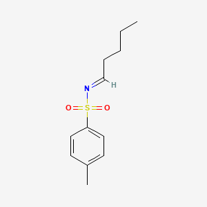 molecular formula C12H17NO2S B13659323 4-methyl-N-pentylidenebenzenesulfonamide 