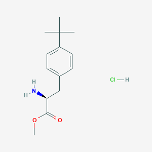 molecular formula C14H22ClNO2 B13659372 Methyl (S)-2-amino-3-(4-(tert-butyl)phenyl)propanoate hydrochloride 