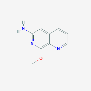 molecular formula C9H9N3O B1365942 8-Methoxy-1,7-naphthyridin-6-amine CAS No. 55716-28-4