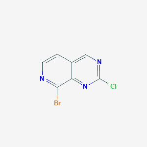 molecular formula C7H3BrClN3 B13659420 8-Bromo-2-chloropyrido[3,4-d]pyrimidine 