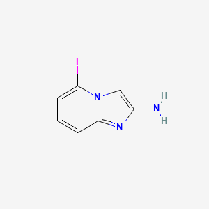 molecular formula C7H6IN3 B13659421 5-Iodoimidazo[1,2-a]pyridin-2-amine 