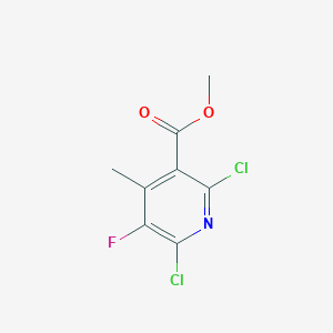 molecular formula C8H6Cl2FNO2 B13659454 Methyl 2,6-dichloro-5-fluoro-4-methylnicotinate 
