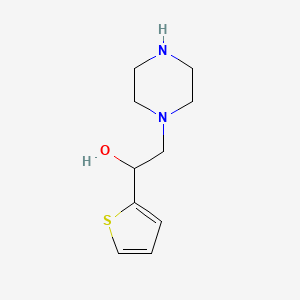 molecular formula C10H16N2OS B1365949 2-Piperazin-1-yl-1-(2-thienyl)ethanol 
