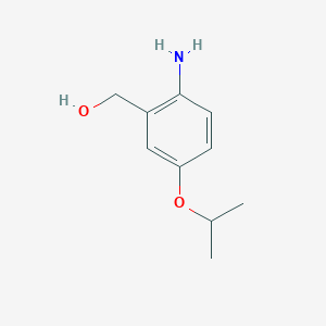 molecular formula C10H15NO2 B13659516 (2-Amino-5-isopropoxyphenyl)methanol 