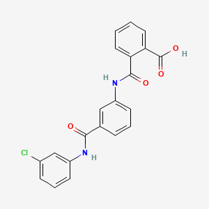 molecular formula C21H15ClN2O4 B1365953 2-[[3-[(3-chlorophenyl)carbamoyl]phenyl]carbamoyl]benzoic Acid 