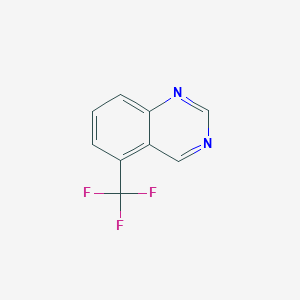 molecular formula C9H5F3N2 B13659551 Quinazoline, 5-(trifluoromethyl)- 