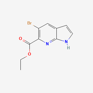 molecular formula C10H9BrN2O2 B13659581 Ethyl 5-bromo-1H-pyrrolo[2,3-b]pyridine-6-carboxylate 