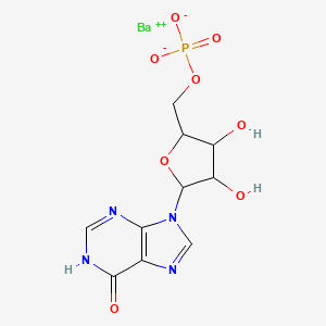 molecular formula C10H11BaN4O8P B13659595 barium(2+) [(2R,3S,4R,5R)-3,4-dihydroxy-5-(6-hydroxy-9H-purin-9-yl)oxolan-2-yl]methyl phosphate 