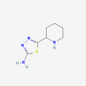 molecular formula C7H12N4S B1365965 5-(Piperidin-2-yl)-1,3,4-thiadiazol-2-amine 