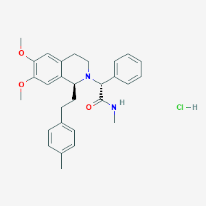 molecular formula C29H35ClN2O3 B13659655 (R)-2-((S)-6,7-dimethoxy-1-(4-methylphenethyl)-3,4-dihydroisoquinolin-2(1H)-yl)-N-methyl-2-phenylacetamide hydrochloride 