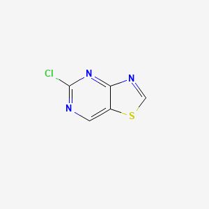 molecular formula C5H2ClN3S B13659676 5-Chlorothiazolo[4,5-d]pyrimidine 
