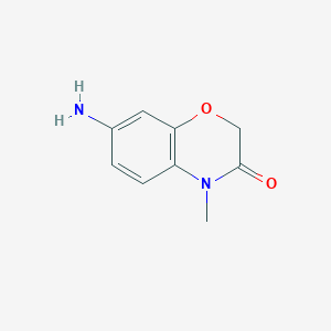 molecular formula C9H10N2O2 B136598 7-amino-4-methyl-2H-1,4-benzoxazin-3(4H)-one CAS No. 141068-81-7