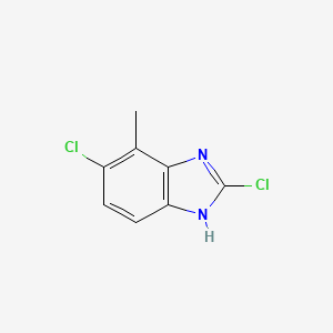 molecular formula C8H6Cl2N2 B13659814 2,5-dichloro-4-methyl-1H-benzo[d]imidazole 