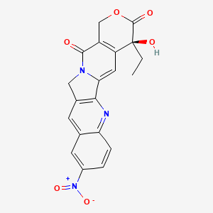 molecular formula C20H15N3O6 B1365991 (S)-4-Ethyl-4-hydroxy-9-nitro-1H-pyrano[3',4':6,7]indolizino[1,2-b]quinoline-3,14(4H,12H)-dione 