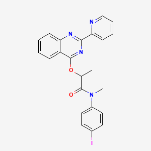 molecular formula C23H19IN4O2 B13659932 N-(4-Iodophenyl)-N-methyl-2-[[2-(2-pyridyl)-4-quinazolyl]oxy]propanamide 