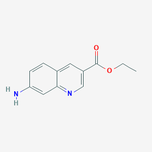 molecular formula C12H12N2O2 B1365994 Ethyl 7-aminoquinoline-3-carboxylate CAS No. 339290-20-9