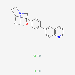 3-(4-Quinolin-6-ylphenyl)-1-azabicyclo[2.2.2]octan-3-ol;dihydrochloride
