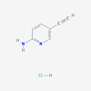 molecular formula C7H7ClN2 B13660020 5-Ethynylpyridin-2-amine hydrochloride 