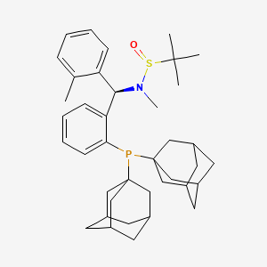 molecular formula C39H54NOPS B13660059 (R)-N-((R)-(2-(Di(adamantan-1-yl)phosphino)phenyl)(o-tolyl)methyl)-N,2-dimethylpropane-2-sulfinamide 