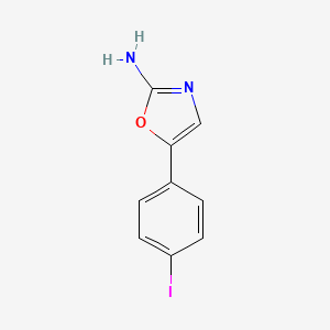 molecular formula C9H7IN2O B13660095 5-(4-Iodophenyl)oxazol-2-amine 